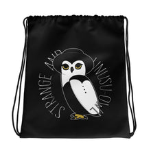 Load image into Gallery viewer, Noctua Strange and Unusu-Owl Drawstring bag