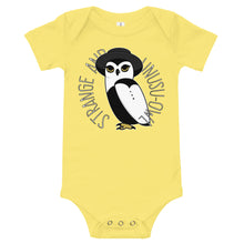 Load image into Gallery viewer, Noctua Strange and Unusu-Owl Baby Onesie
