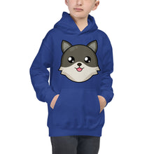 Load image into Gallery viewer, Happy Animals Kids Hoodie Blue