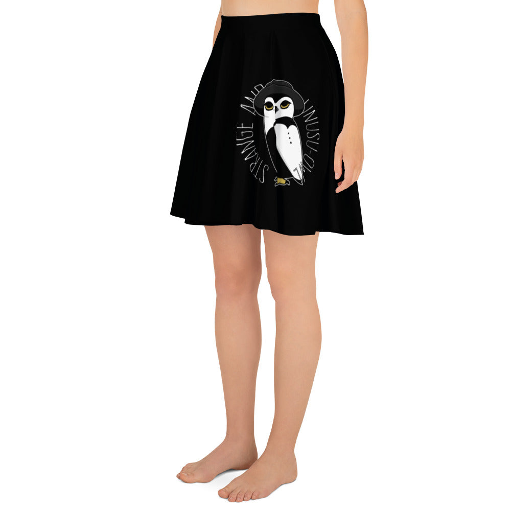 Noctua Strange and Unusu-Owl Skater Skirt
