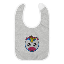 Load image into Gallery viewer, Happy Animals Embroidered Baby Bib
