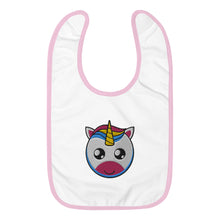 Load image into Gallery viewer, Happy Animals Embroidered Baby Bib
